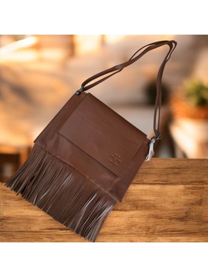 Valvıc Hakiki Deri Püsküllü Genç Kız Çanta