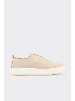 Elle Bej Deri Erkek Günlük Ayakkabı