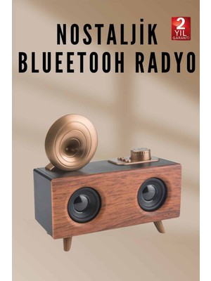 Hobilinka Nostaljik Radyo Bluetooth Bağlantılı Şarjlı Yüksek Ses Kaliteli