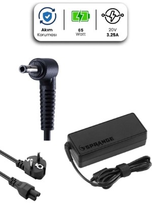Hobilinka 20V 3.25A 4.0 * 1.7 Bullet 65W Lenovo Için Laptop Adaptör