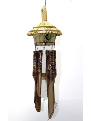 Hobilinka Hasır Kuş Yuvalı Bambu Çan 50 cm