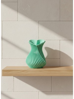 Hobilinka Kalpli Vazo Turkuaz