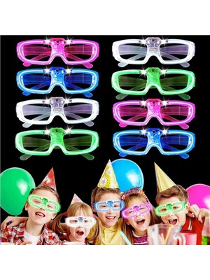 Hobilinka Glow Model 3 Farklı Fonksiyonlu Işıklı Parti Gözlüğü Karışık Renk 12 Adet