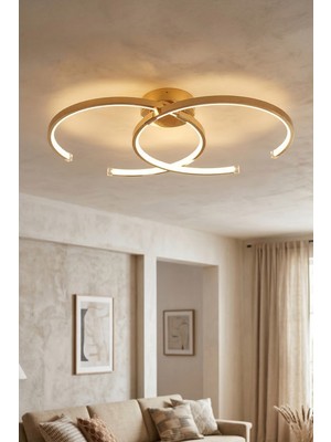 TERRA lighting Tomris Model Modern Plafonyer,3 Renk Yanabilen Power LED Avize, Salon Oda Mutfak Hol Avize
