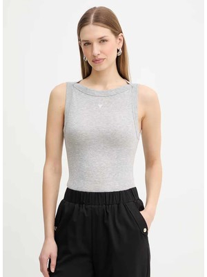 Guess Kayık Yaka Düz Gri Kadın T-Shirt W5RP16KCNH2-LMGY