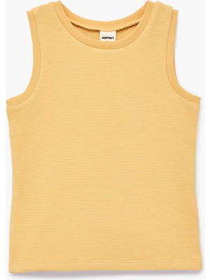 Koton Pamuklu Kolsuz Bisiklet Yaka Basic Atlet