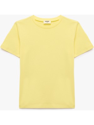 Koton Kısa Kollu Bisiklet Yaka Pamuklu Basic Tişört