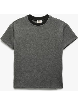 Koton Kısa Kollu Bisiklet Yaka Oversize Tişört