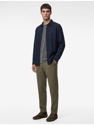 Koton Regular Fit Düğmeli Cepli Duble Paça Pantolon