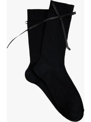 Koton Pamuklu Fiyonklu Soket Çorap