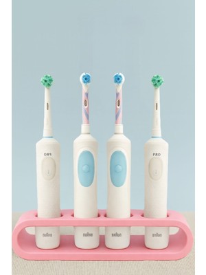 Hanart Elektronik Diş Fırçası Standı 4 Lü Pembe