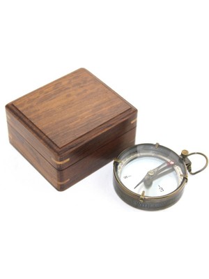 Hobilinka Ahşap Kutulu Pirinç Pusula Model 13