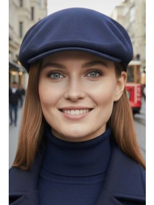 Tezzgelsin Kadın Arkadan Lastikli London Kaşe Kasket Şapka