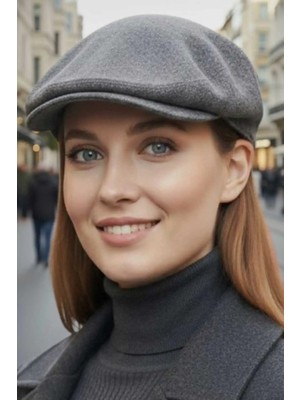 Tezzgelsin Kadın Arkadan Lastikli London Kaşe Kasket Şapka