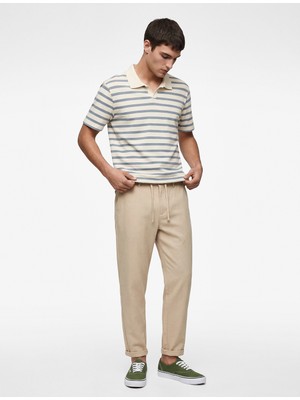 Koton Regular Fit Kısa Kollu Polo Yaka Çizgili Tişört