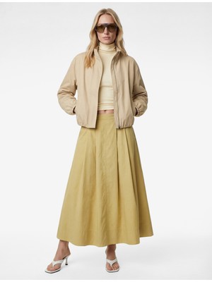 Koton Pamuklu A Kesim Cepli Pileli Midi Etek