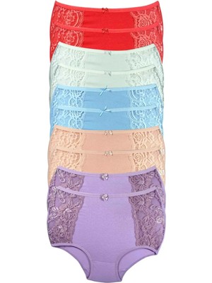 Royaleks Deneme 10 Adet Kenar Dantelli Toparlayıcı Yüksek Bel Bato Külot