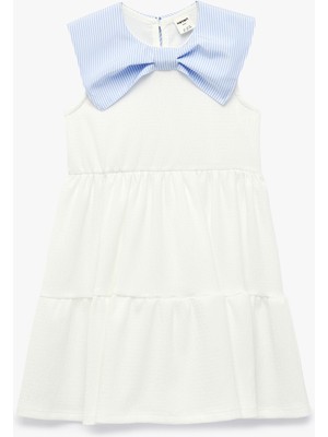 Koton Bebe Yaka Fiyonk Detaylı Kolsuz Elbise