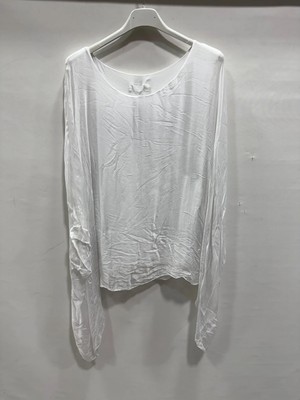 Della Moor Beyaz Italyan Yarasa Kol Asimetrik Kesim Astarlı Ipek Bluz