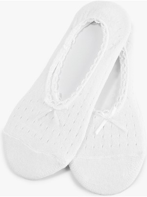 Koton Dantel Detaylı Fiyonklu 2'li Spor Çorap Seti