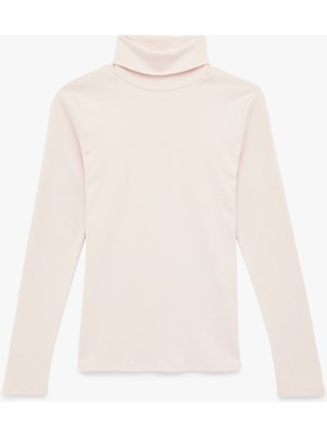 Koton Pamuklu Slim Fit Uzun Kollu Dik Yaka Tişört