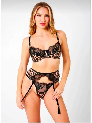 Nivolia Douce Dantel Detaylı Desenli Jartiyer Takımı