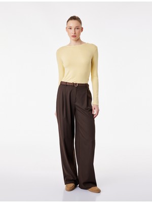 Koton Slim Fit Uzun Kollu Bisiklet Yaka Basic Tişört