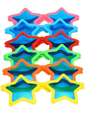 Hobilinka Büyük Yıldız Parti Gözlüğü Karışık 12 Adet