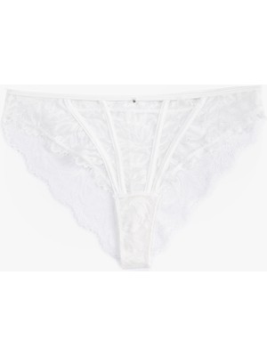 Koton Metal Aksesuarlı Dantelli Brazilian Külot