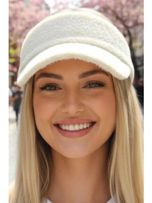 Tezzgelsin Kadın Tüylü Soft Vizör Şapka