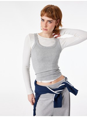 Koton Kaşkorse U Yaka Kolsuz Slim Fit Atlet