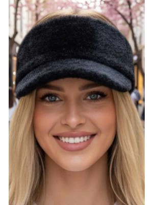 Tezzgelsin Kadın Tüylü Soft Vizör Şapka