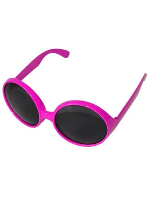 Moresun Buğz Yuvarlak Yeşilçam 80 Li 90 Lı Yıllar Parti Gözlüğü Retro Pembe Renk