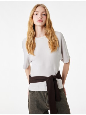 Koton Slim Fit Kısa Kollu Bisiklet Yaka Modal Karışımlı Tişört