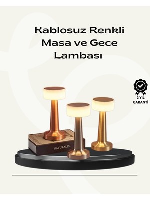 Hobilinka Modern Usb'li Kablosuz Masa Lambası – Minimalist Tasarım 3 Farklı Parlaklık