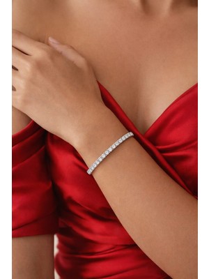 Livaz Accessories Çelik Kadın 3mmlik Su Yolu Bileklik