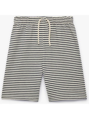 Koton Pamuklu Beli Bağlamalı Çizgili Şort