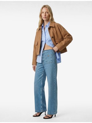 Koton Pamuklu Cepli Normal Bel Culotte Pantolon - Culotte Jeans
