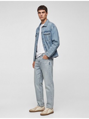 Koton Normal Bel Pamuklu Vintage Straight Jean Pantolon