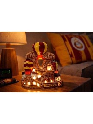 Kapadokya Dekoratif Alçı Peribacası Gece Lambası Taraftar Galatasaray Gs