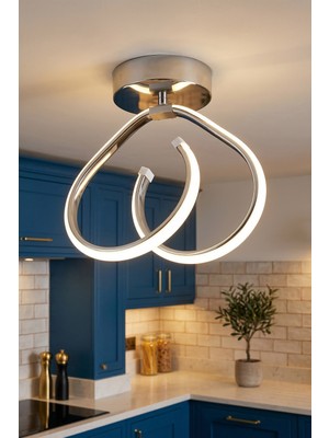 TERRA lighting Dafni Model Modern Plafonyer,3 Renk Yanabilen Power LED Avize, Salon Oda Mutfak Hol Avize