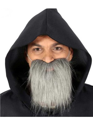 Hobilinka Kırçıllı Korsan Sakalı Gri Renk Takma Sakal