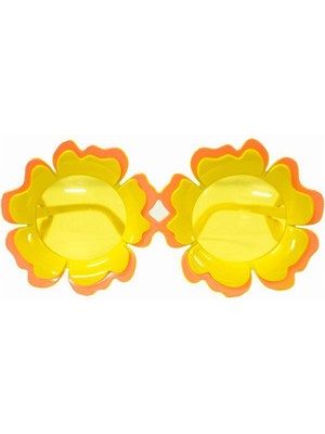 Moresun Buğz Papatya Şekilli Turuncu Sarı Hawaii Parti Gözlüğü