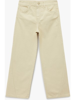 Koton Pamuklu Cep Detaylı Geniş Paça Pantolon