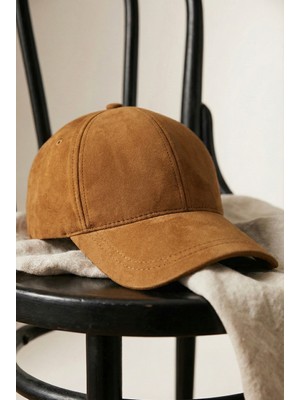 Verahed Kadın Erkek Süet Şapka Ayarlanabilir Unisex Baseball Cap Taba