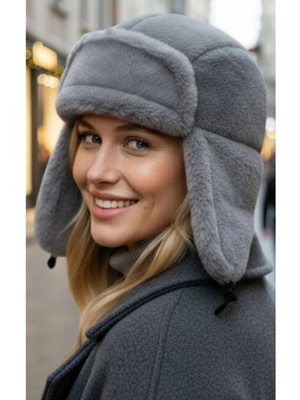 Tezzgelsin Kadın Peluş Kalpak Pilot Şapka