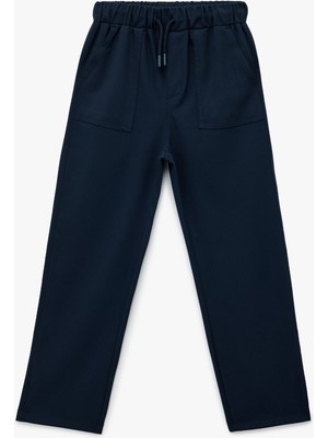 Koton Viskon Karışımlı Cep Detaylı Beli Bağcıklı Pantolon