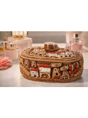 Kapadokya Peribacası Alçı Makyaj, Takı, Hobi, Mücevher Kutusu