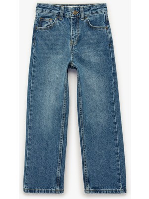 Koton Pamuklu Cepli Straight Fit Denim Pantolon