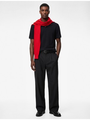Koton Regular Fit Kısa Kollu Pamuklu Fitilli Polo Yaka Tişört